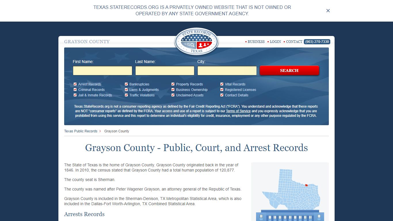 Grayson County - Public, Court, and Arrest Records
